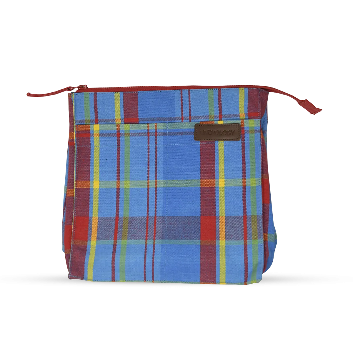 Combo -Wash Bag Tall & Makeup Bag Big - Manic Madras - Blue