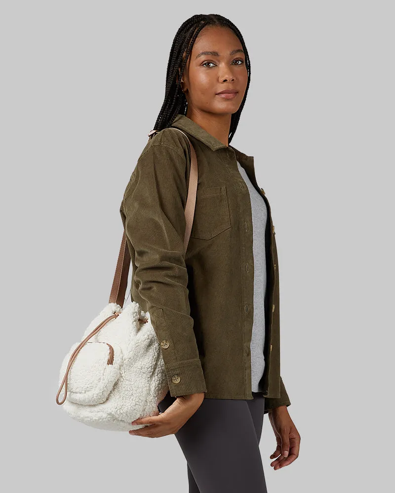 COZY SHERPA BUCKET BAG