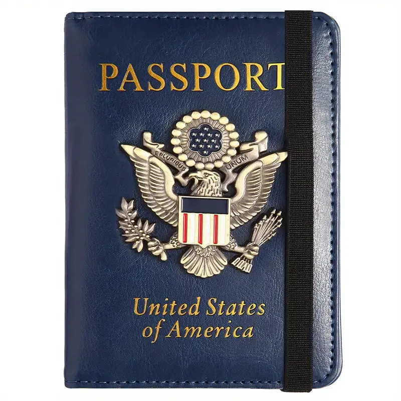 Creative Passport Holder Cover With 3D Metal Badge