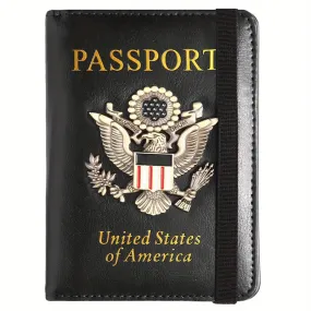 Creative Passport Holder Cover With 3D Metal Badge