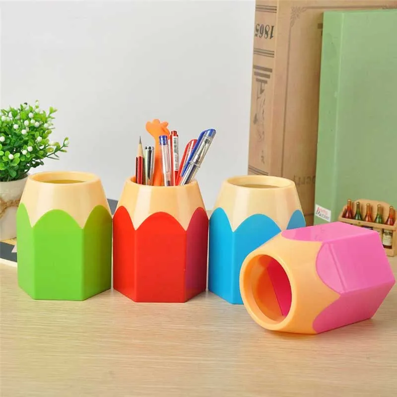 Creative Pencil Shaped Pen &amp; Makeup Brushes Holder