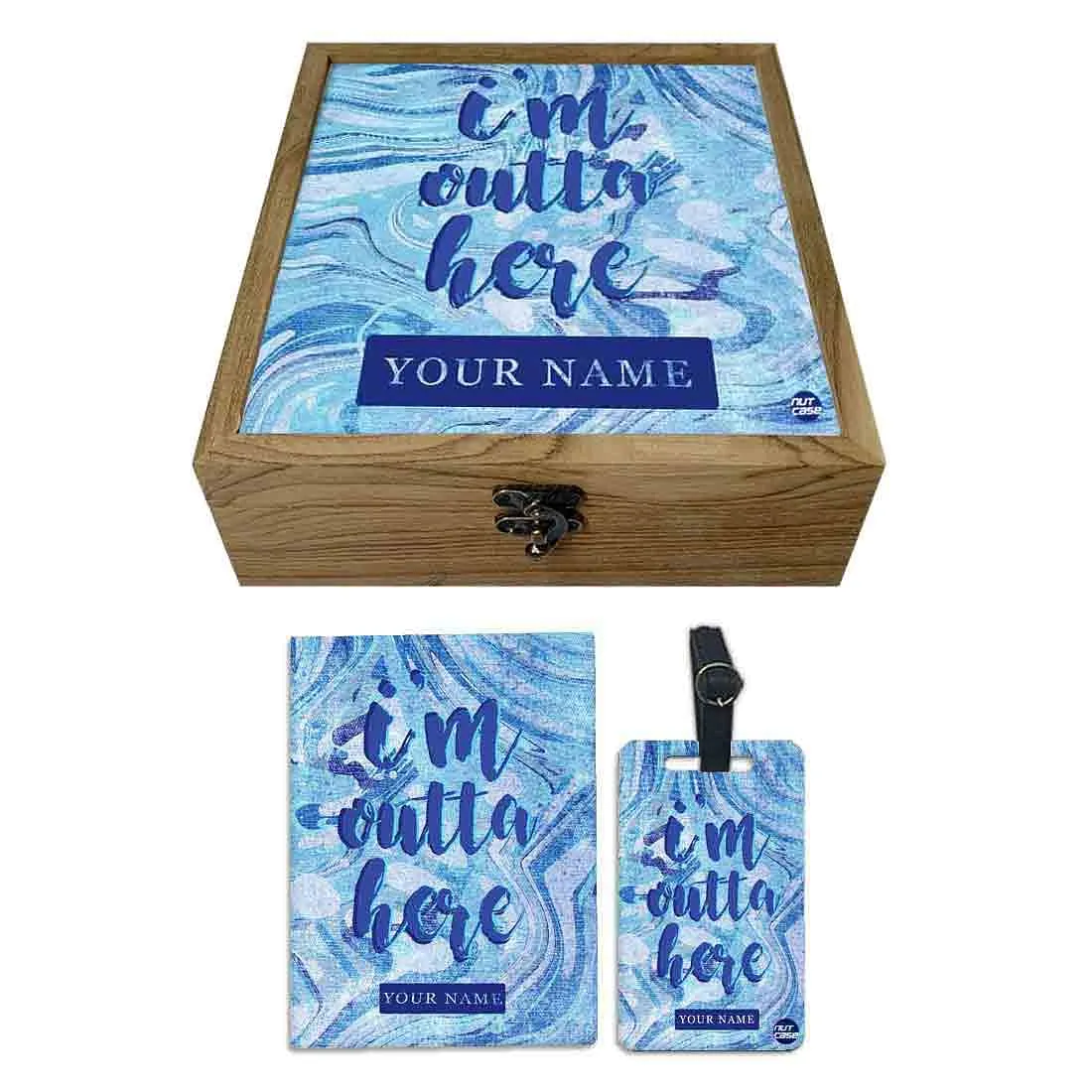 Custom Travel Gifts - I Am Outta Here Blue