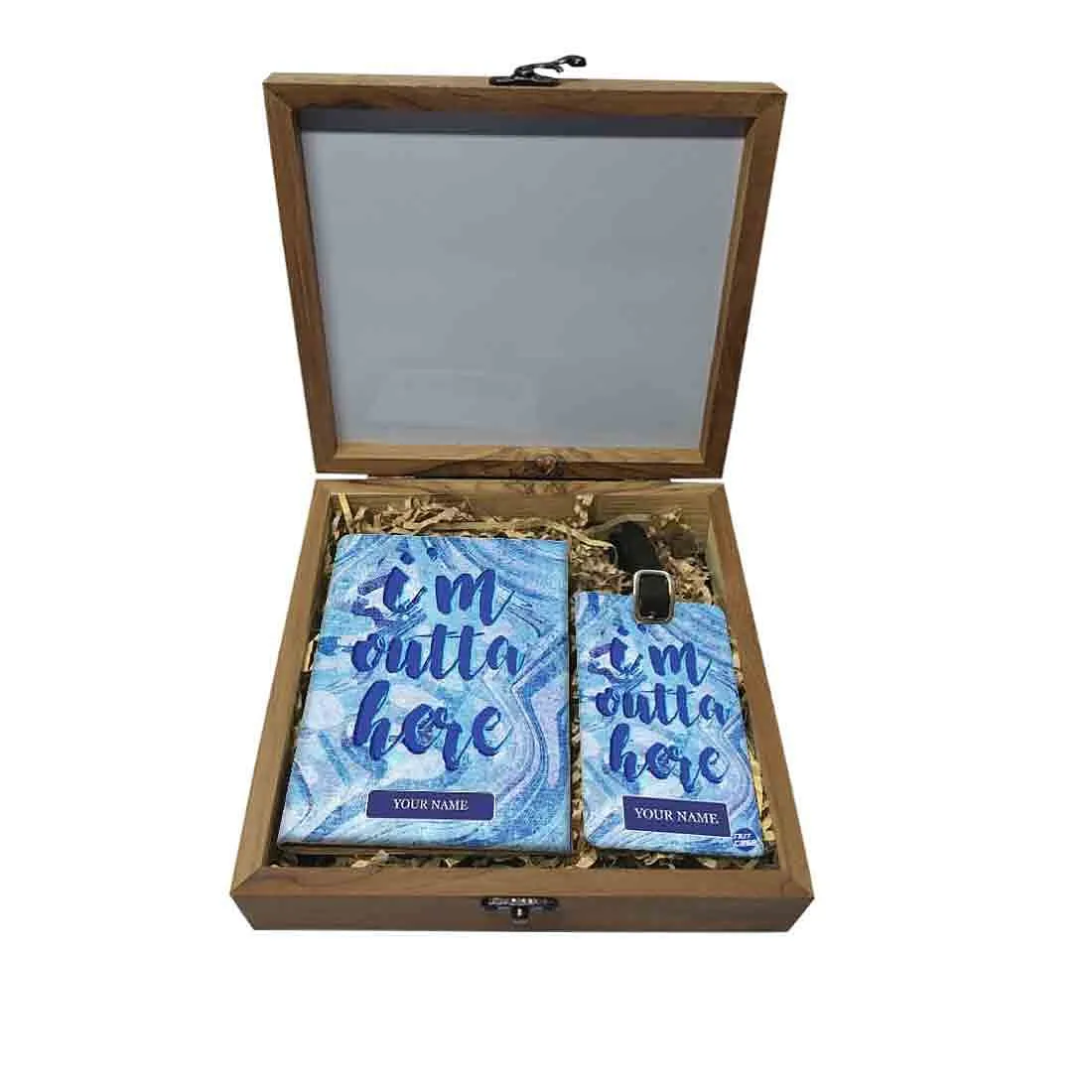 Custom Travel Gifts - I Am Outta Here Blue