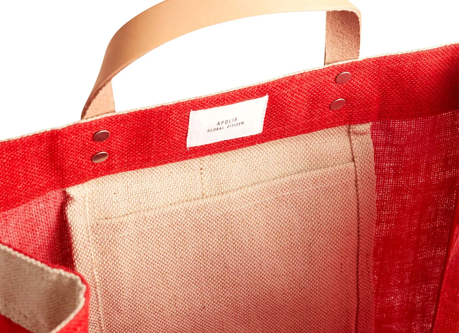 Customized Market Bag in Red - Wholesale