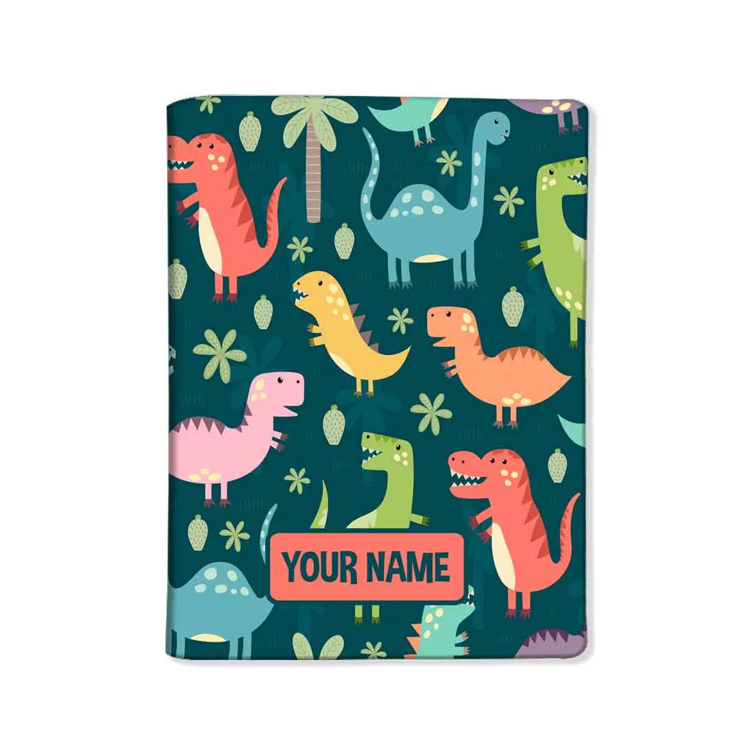 Customized Passport Cover Baggage Tag Set for Children - Sweet Dinosaurs