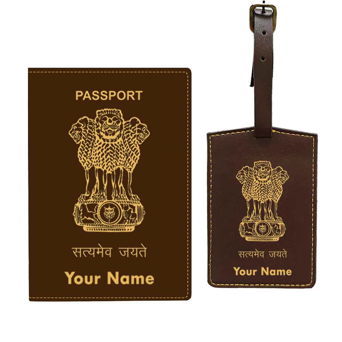 Customized Passport Holder Cover -  INDIAN PASSPORT STYLE