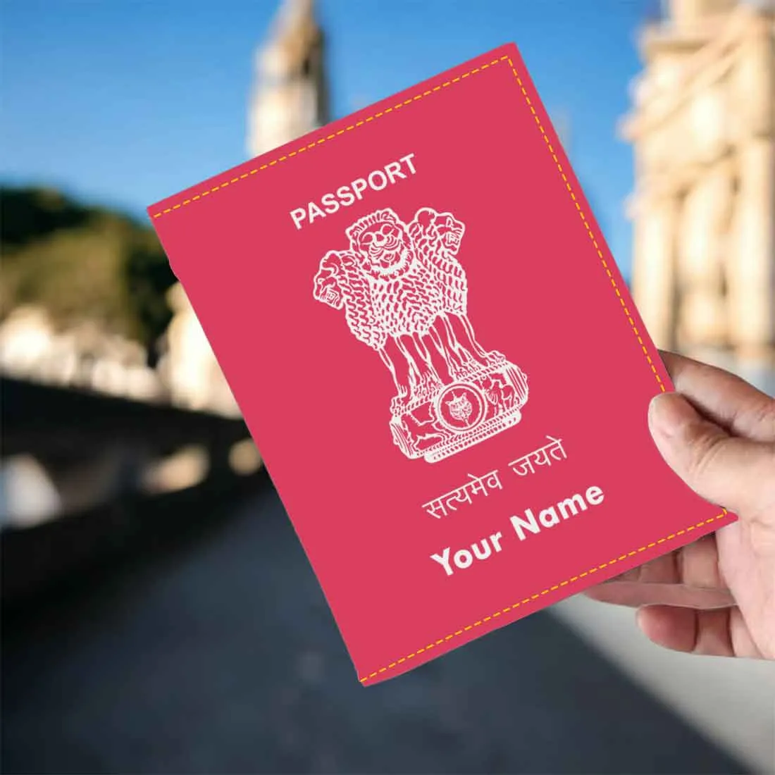 Customized Passport Holder Cover -  INDIAN PASSPORT STYLE