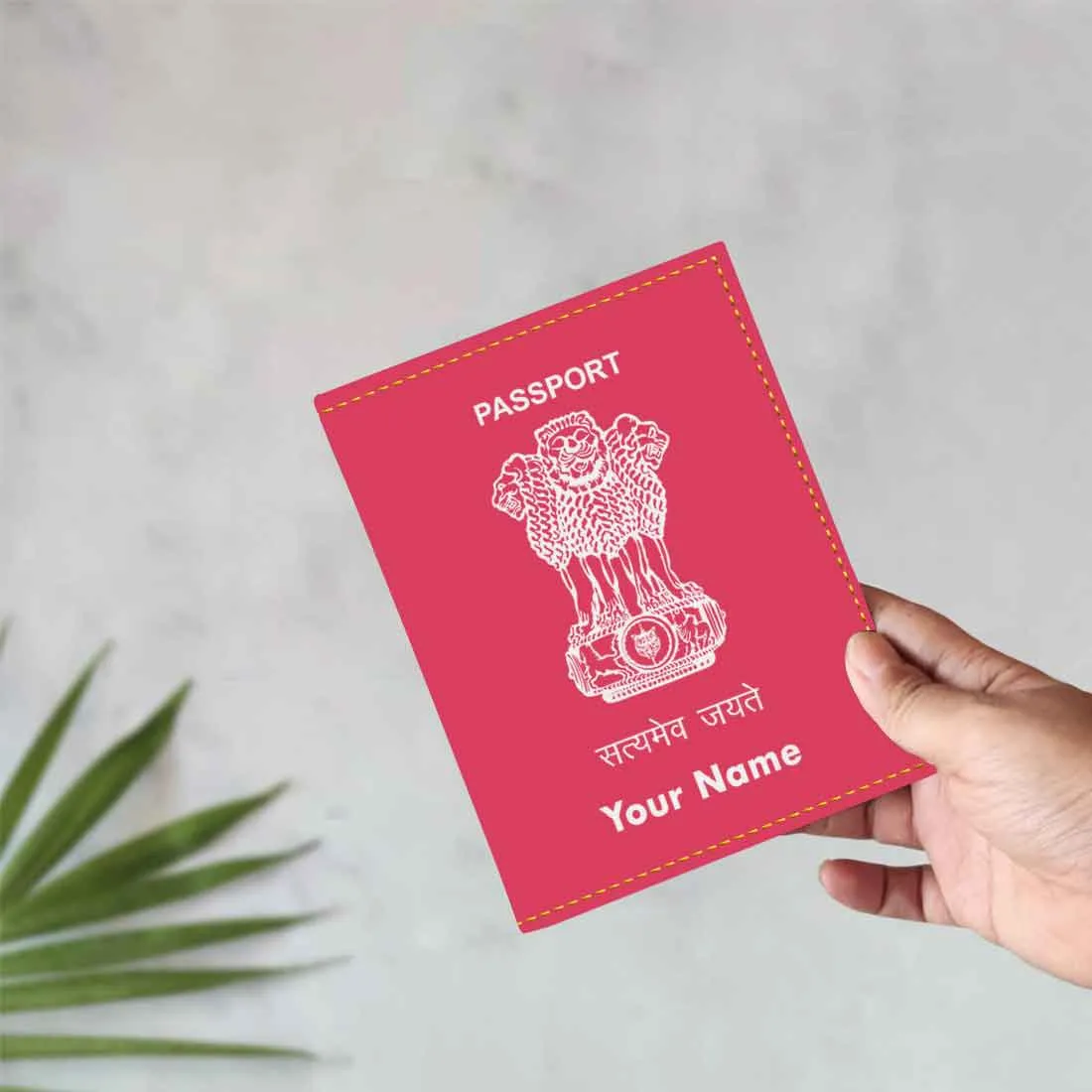 Customized Passport Holder Cover -  INDIAN PASSPORT STYLE