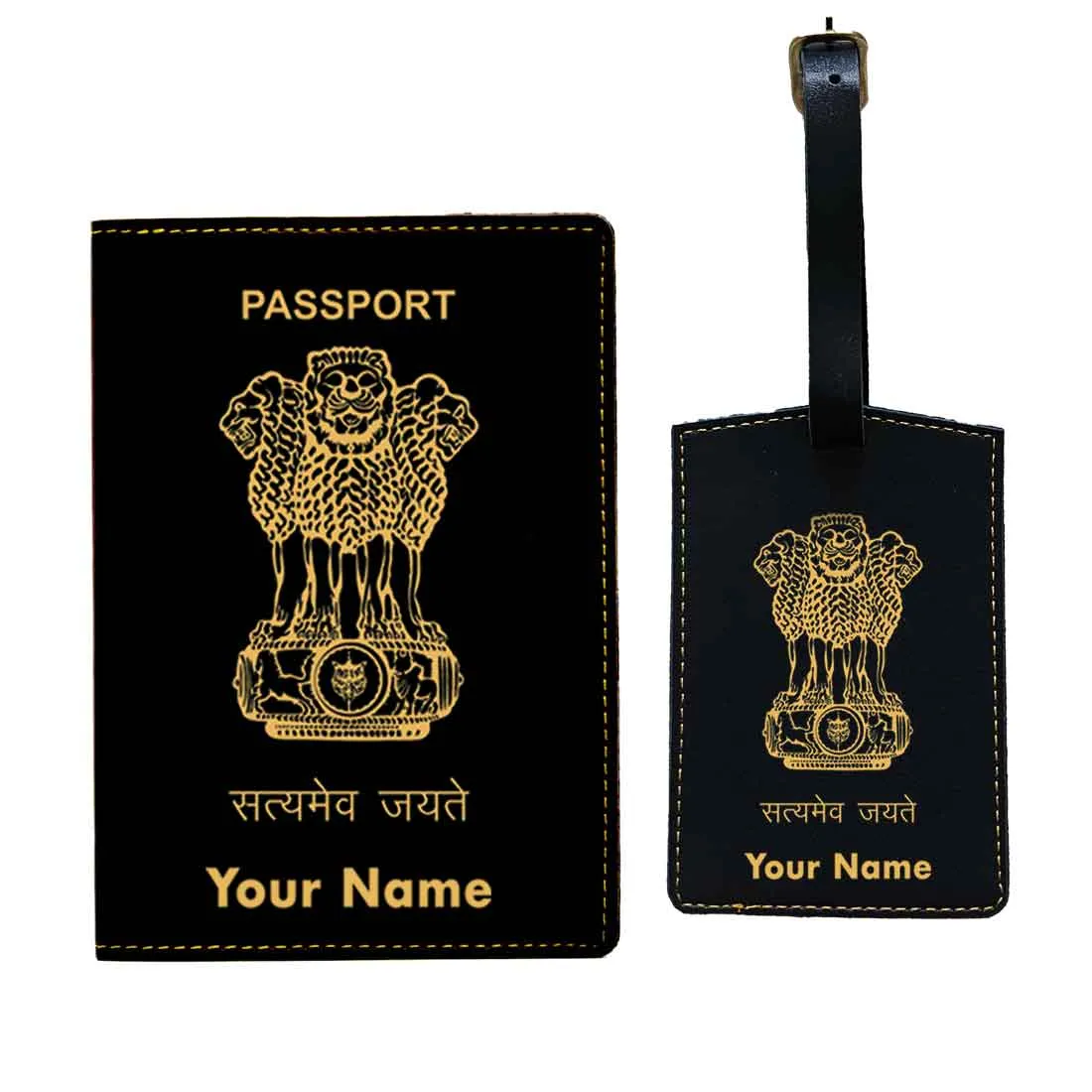 Customized Passport Holder Cover -  INDIAN PASSPORT STYLE