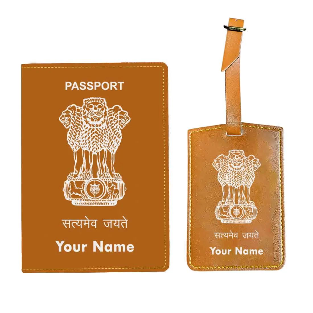 Customized Passport Holder Cover -  INDIAN PASSPORT STYLE