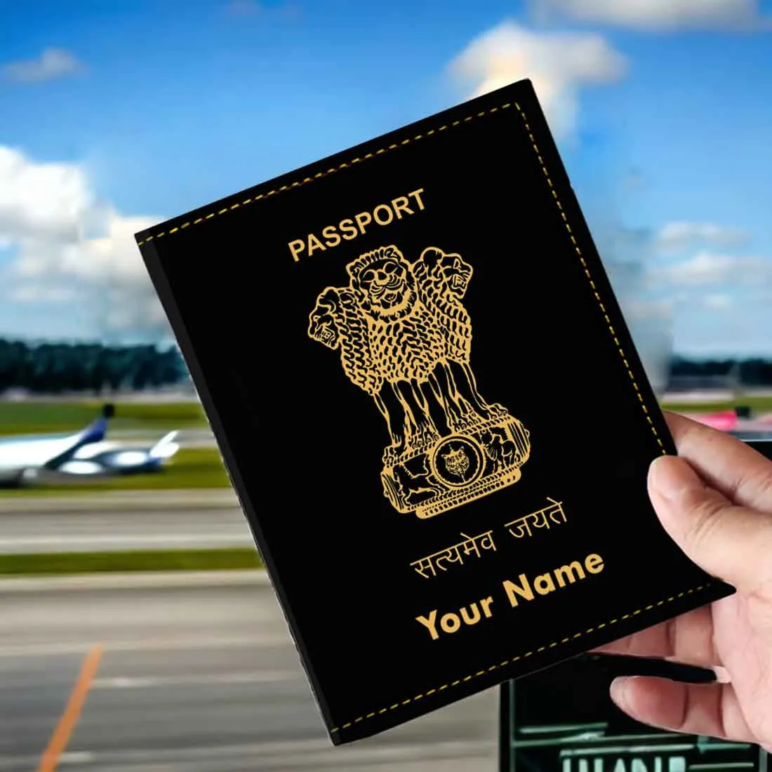 Customized Passport Holder Cover -  INDIAN PASSPORT STYLE