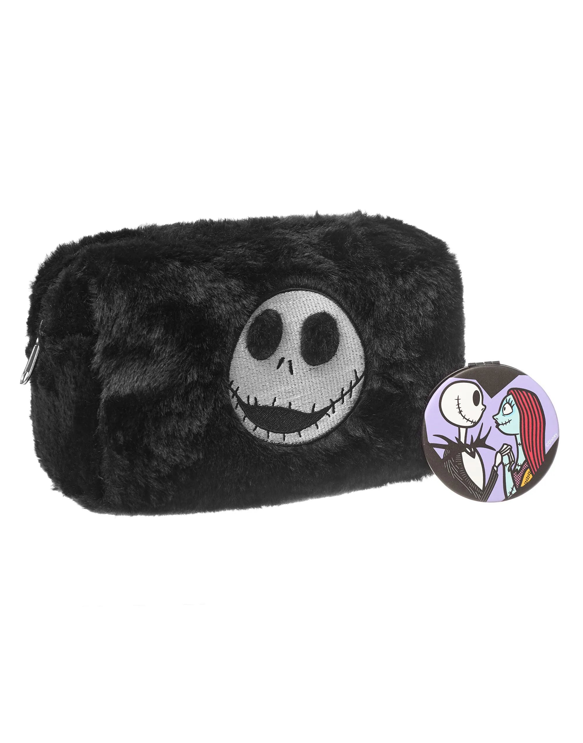 Disney The Nightmare Before Christmas Jack Skellington Black Makeup Bag and Mirror