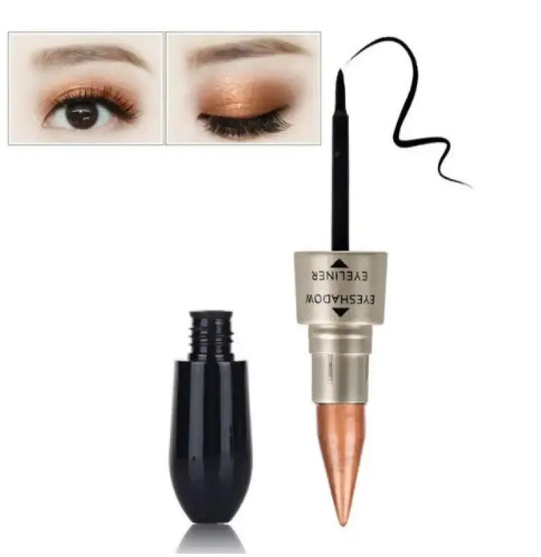 Double Head Six Color Eyeshadow Black Eyeliner