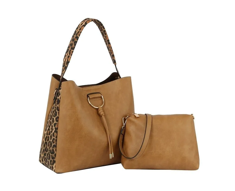 DV0590 Leopard Detail 2-in-1 Shoulder Bag/Crossbody