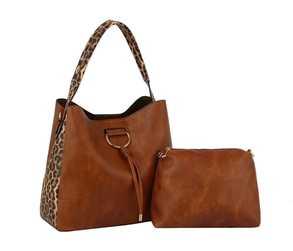 DV0590 Leopard Detail 2-in-1 Shoulder Bag/Crossbody