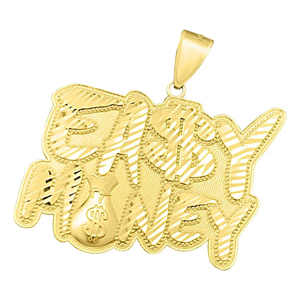 Easy Money Bag DC 10K Yellow Gold Pendant