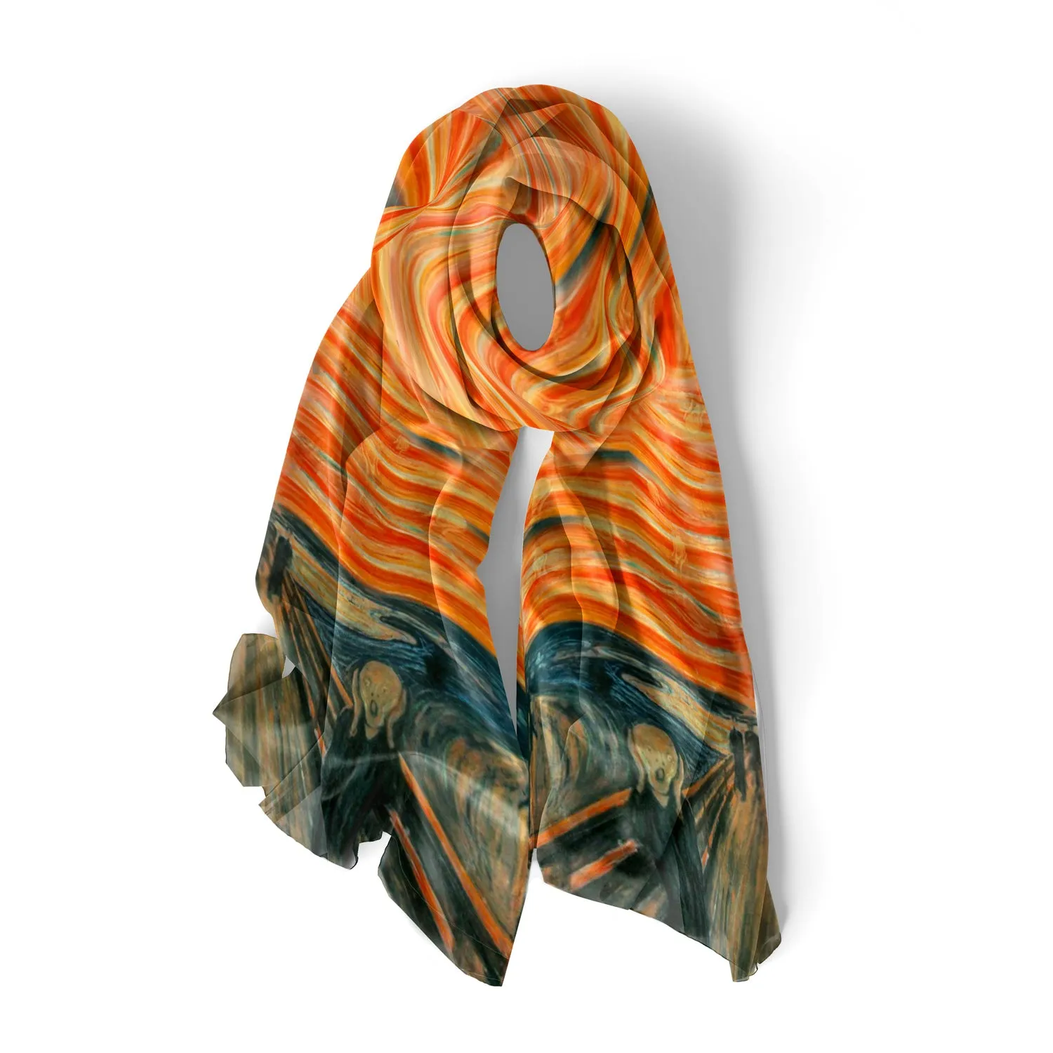 Edvard Munch The Scream Chiffon Art Scarf