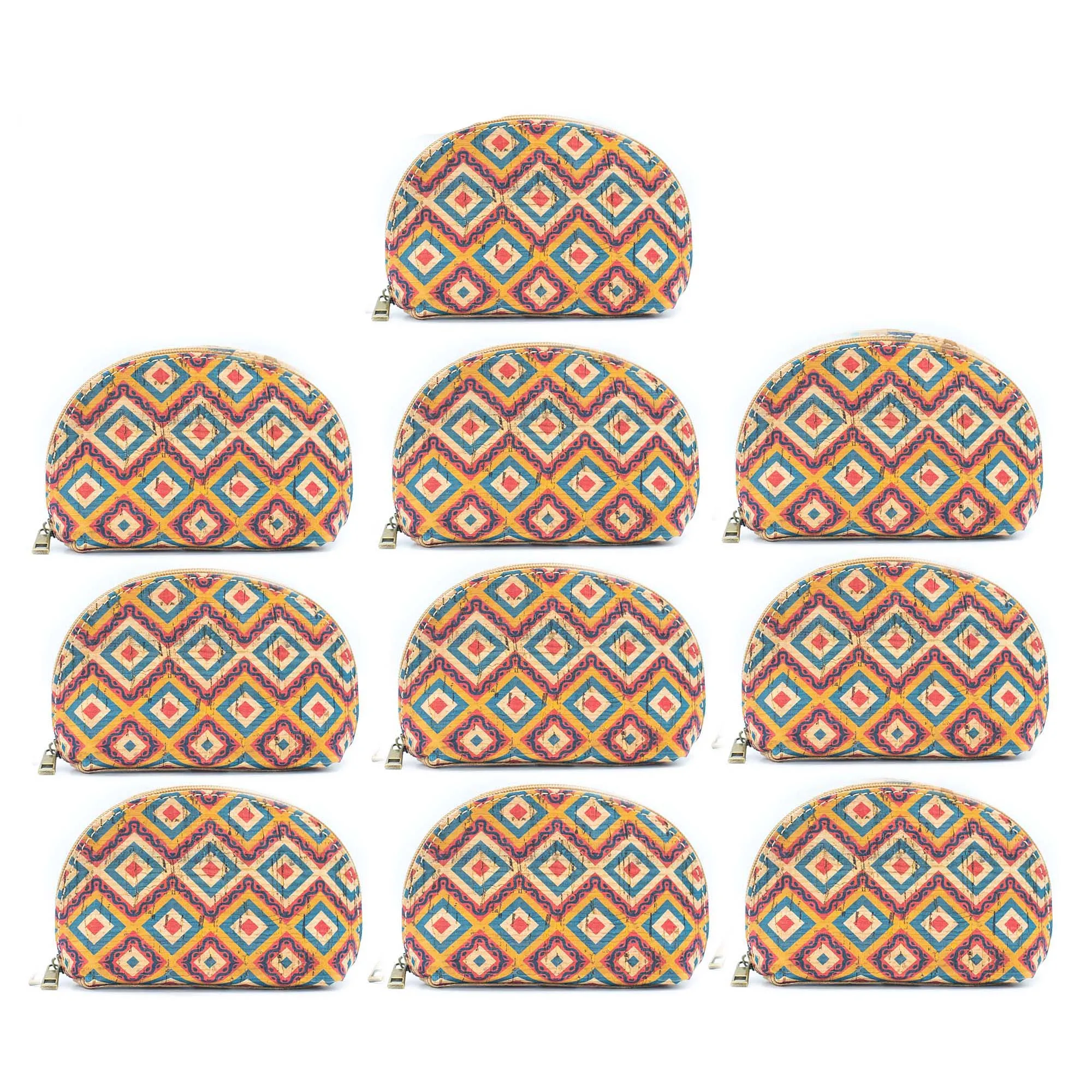 Elliptical Printed Cork Ladies' Coin Purse（10units）BAGD-120