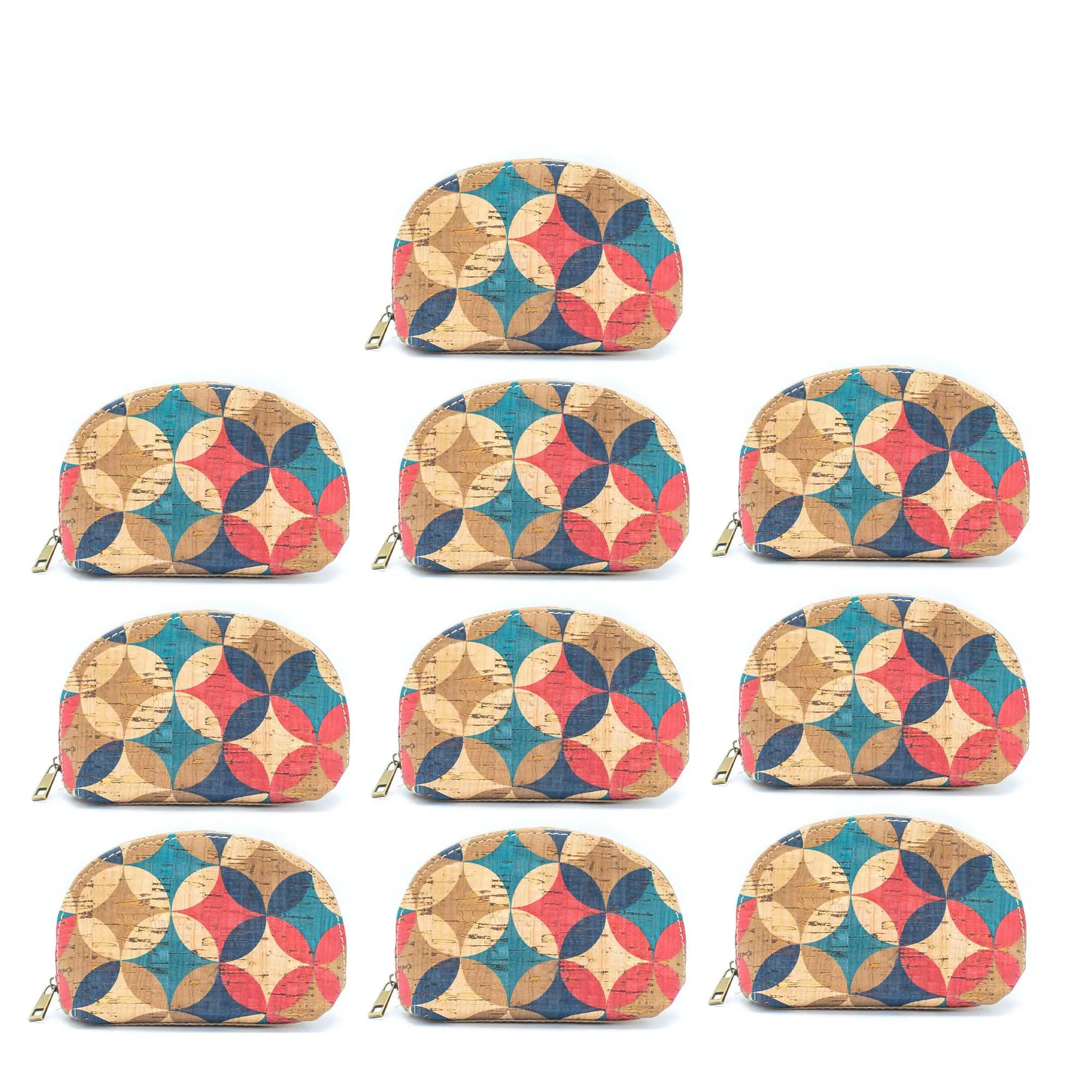 Elliptical Printed Cork Ladies' Coin Purse（10units）BAGD-120