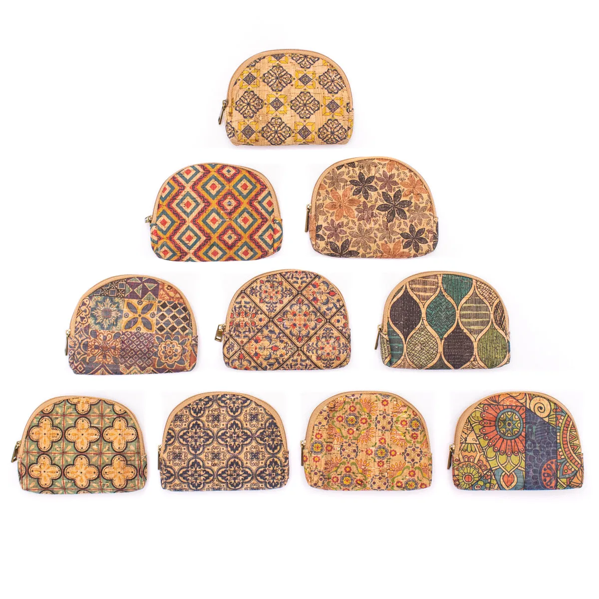 Elliptical Printed Cork Ladies' Coin Purse（10units）BAGD-120