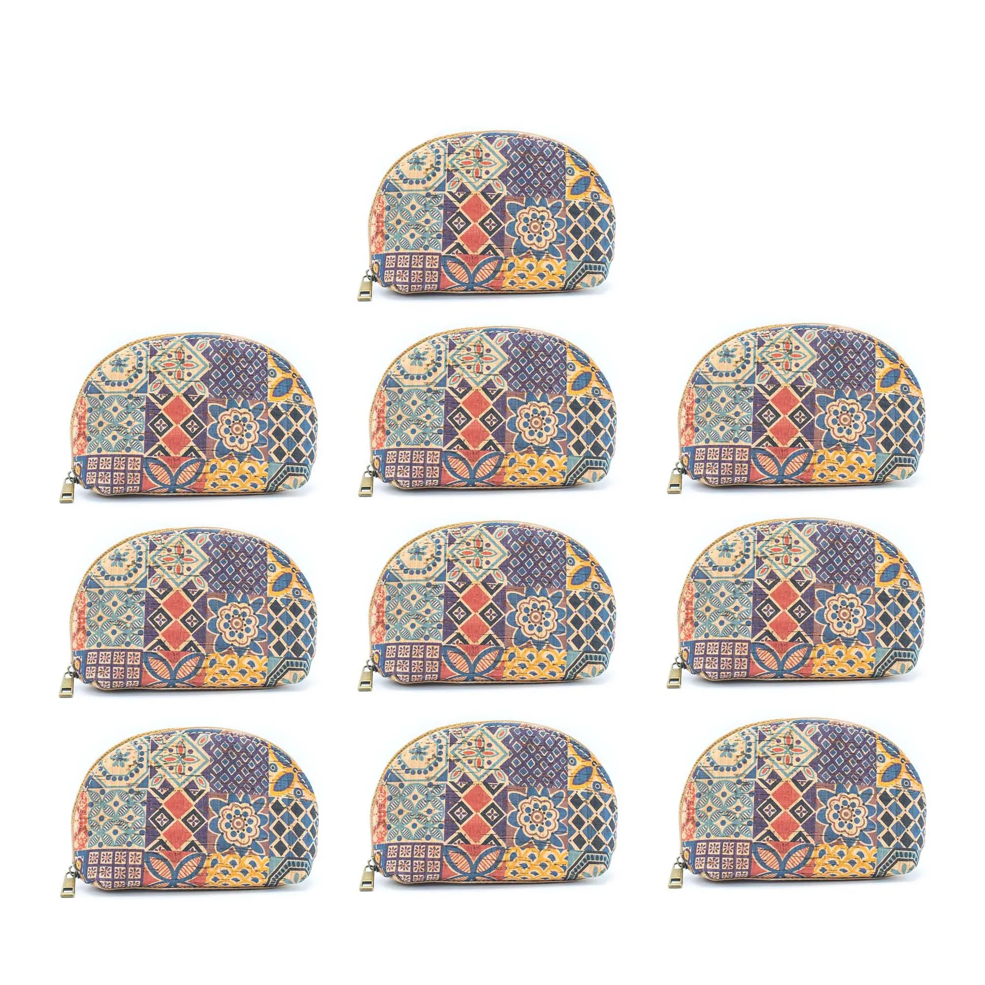 Elliptical Printed Cork Ladies' Coin Purse（10units）BAGD-120