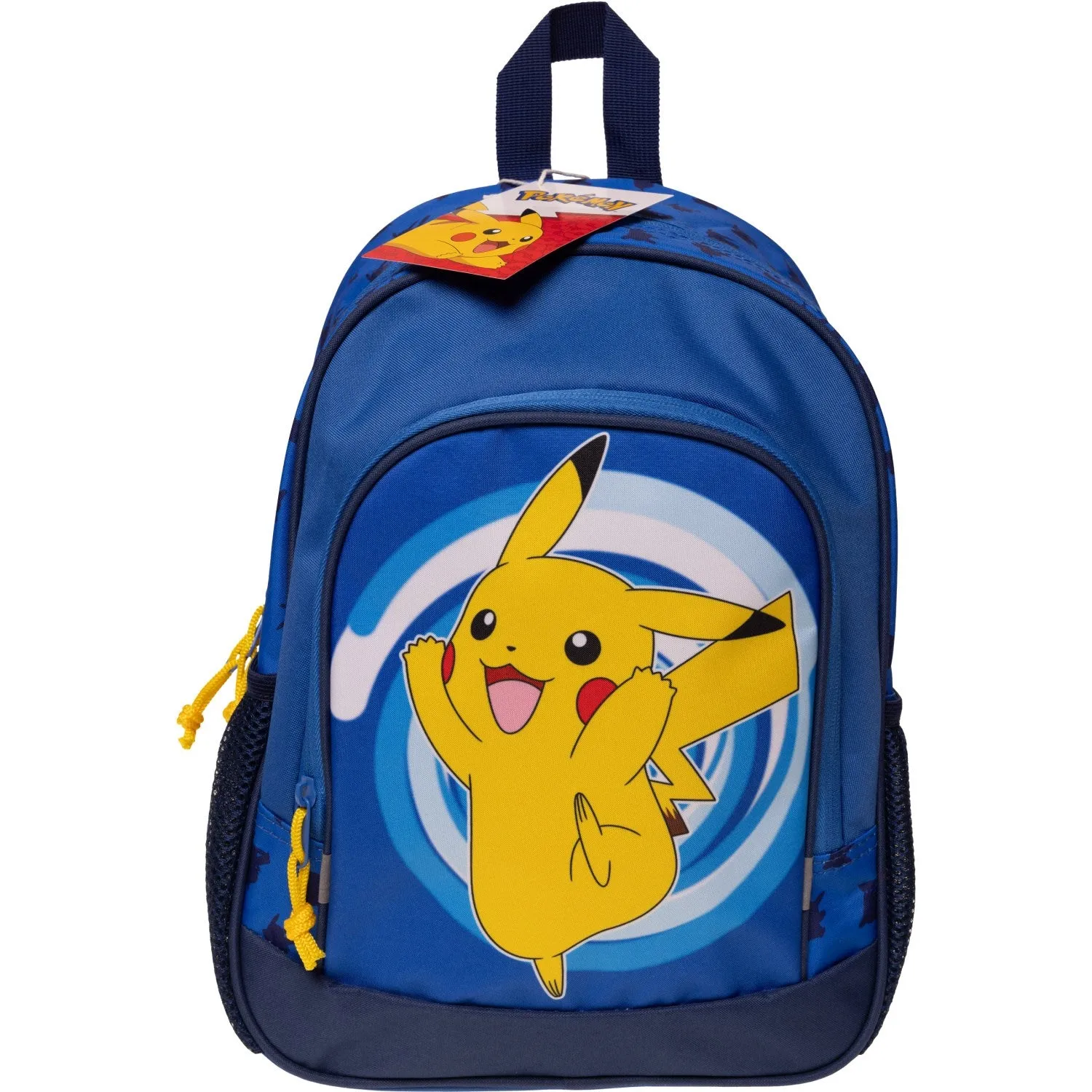 Euromic Pokémon Junior Backpack med 2 front lommer med Zipper And 2 lommer på siden i mesh