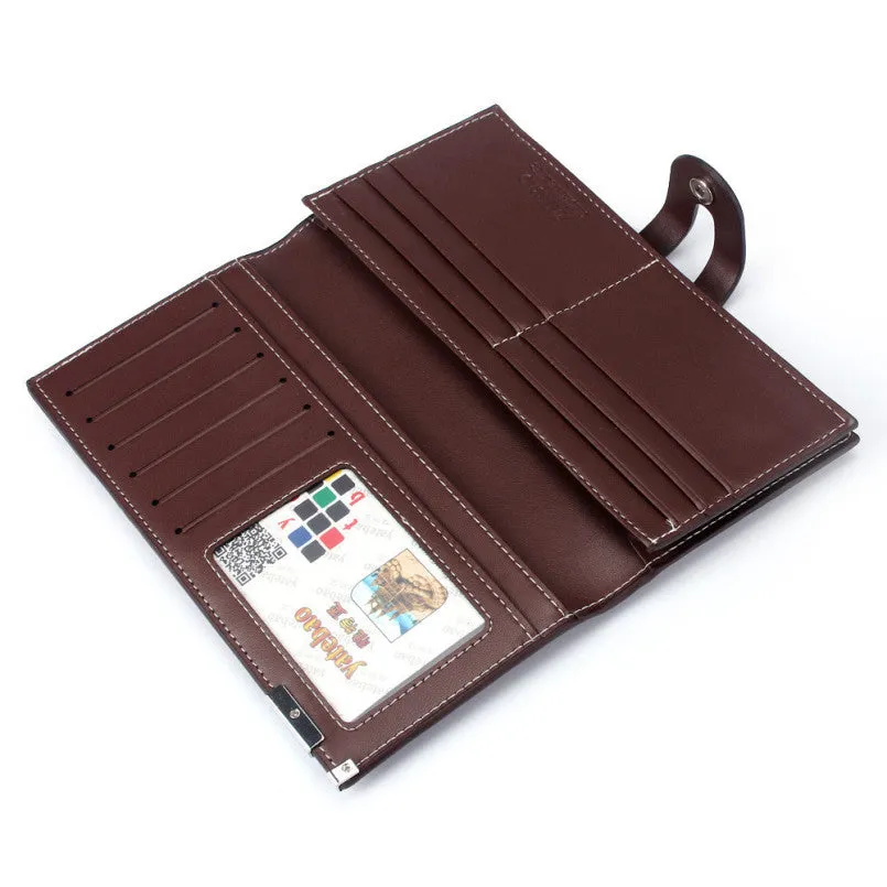 Excellent Quality Hot New Fashion Design Back Men Wallets Long Zipper Brown Purse Women Clutch Carteira Masculina Porte Monnaie