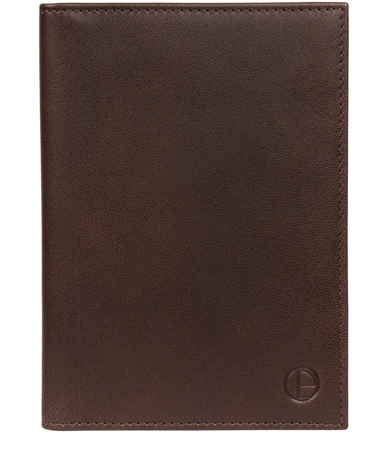 'Explore' Vintage Brown Leather Passport Holder