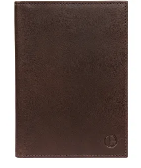 'Explore' Vintage Brown Leather Passport Holder