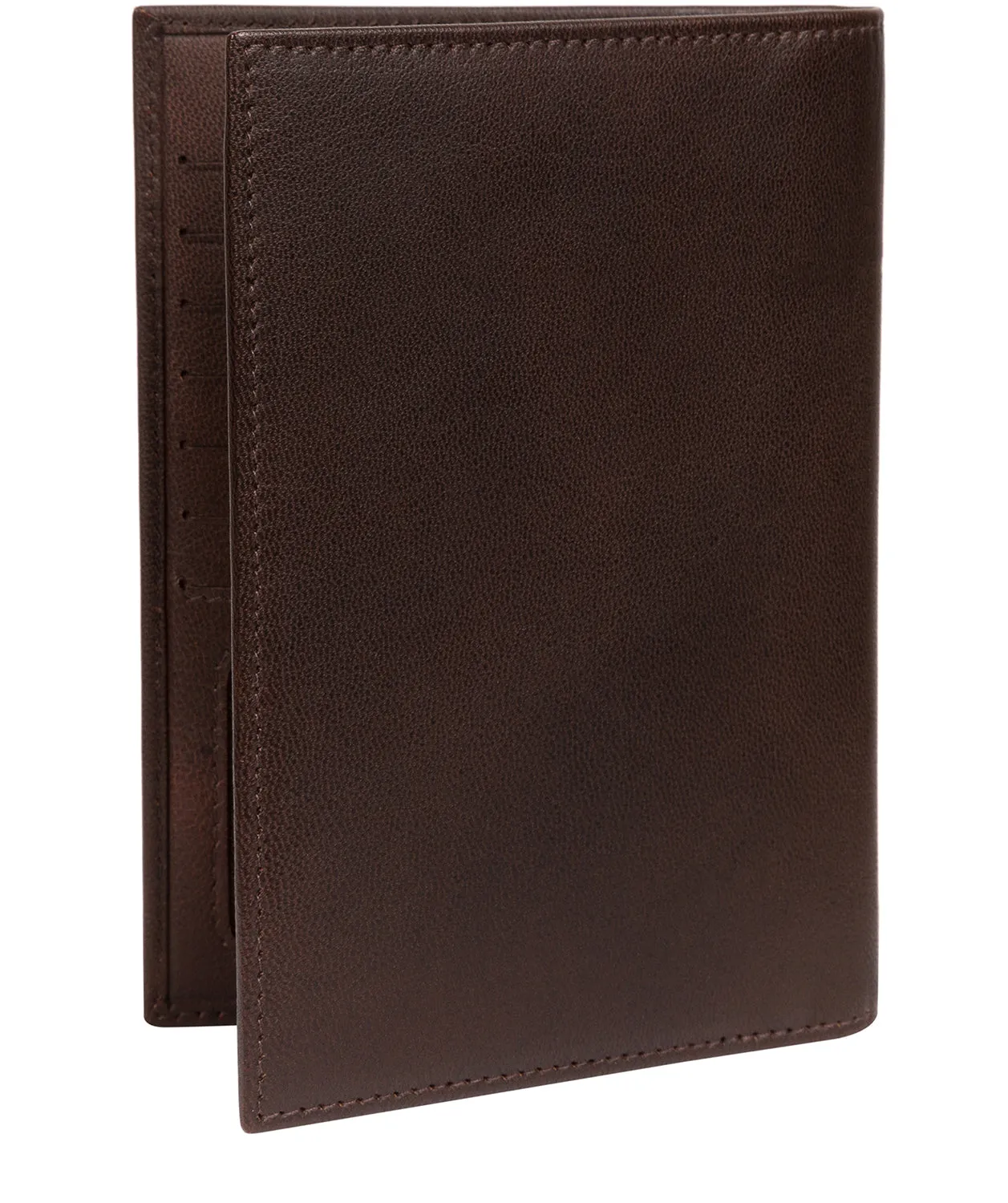 'Explore' Vintage Brown Leather Passport Holder