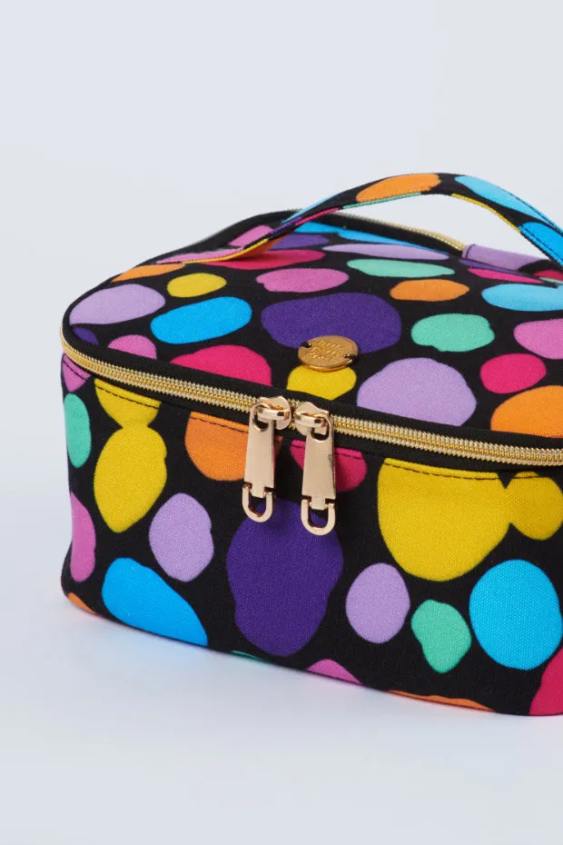 Fran Rainbow Pebble Spot Cosmetic Case