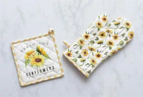 Fresh Cut Sunflowers - Oven Mitt and Pot Holder