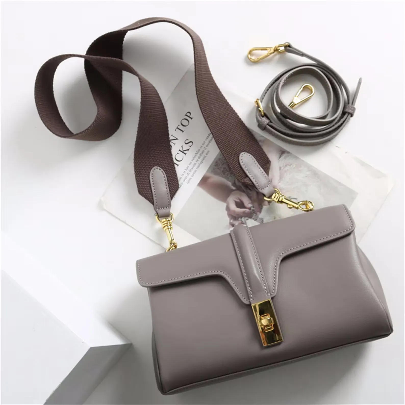 Full-grain Leather Bucket bag