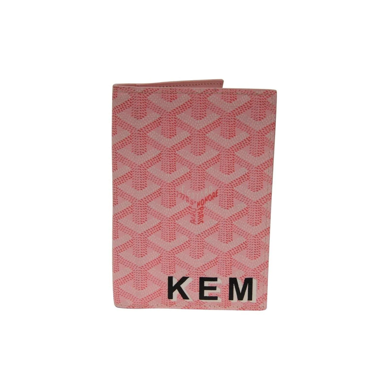 Goyard Grenelle Passport Holder Pink Travel Wallet I.D Card Money Holder File