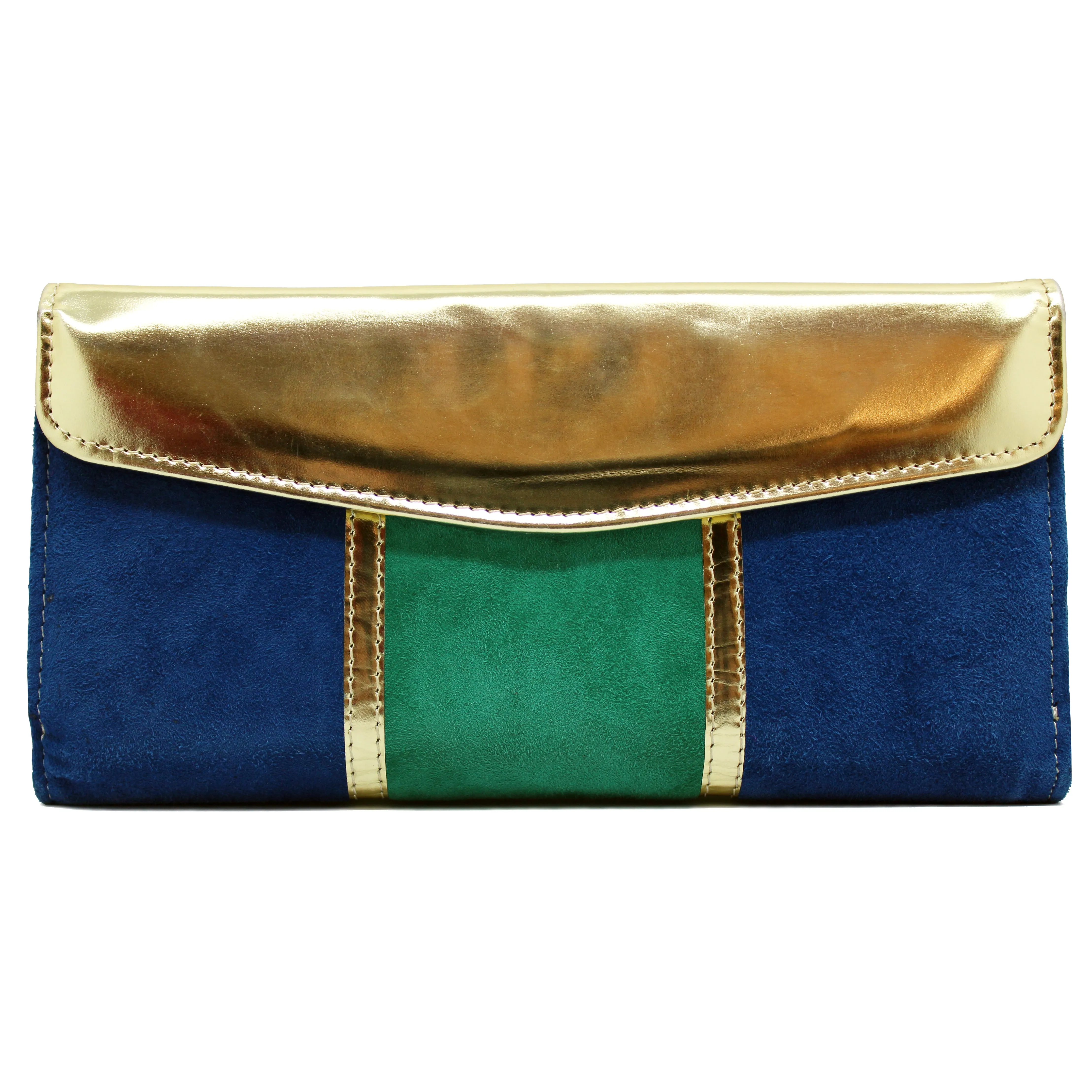 Grande - Blue Green Suede WALLET