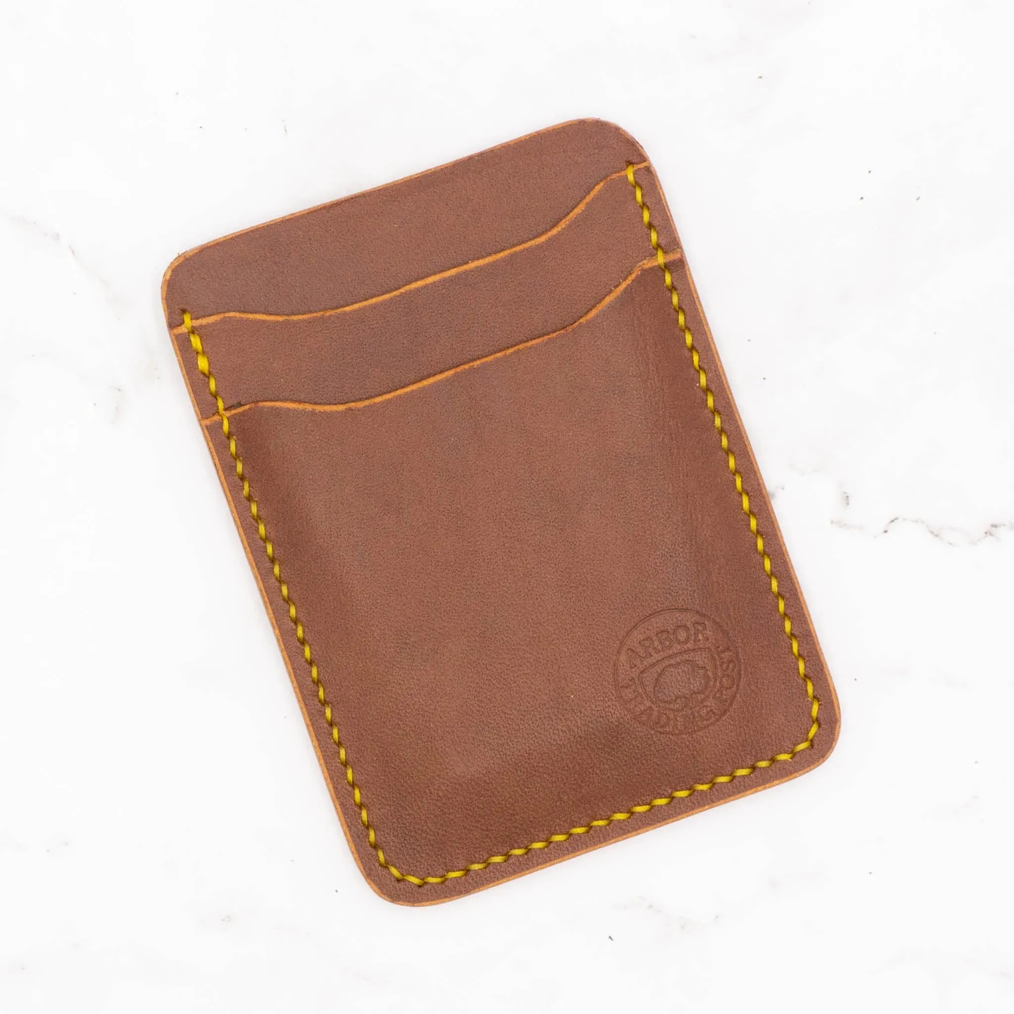 Handcrafted Leather Card Holder Wallet, 5 Pocket Slim Design