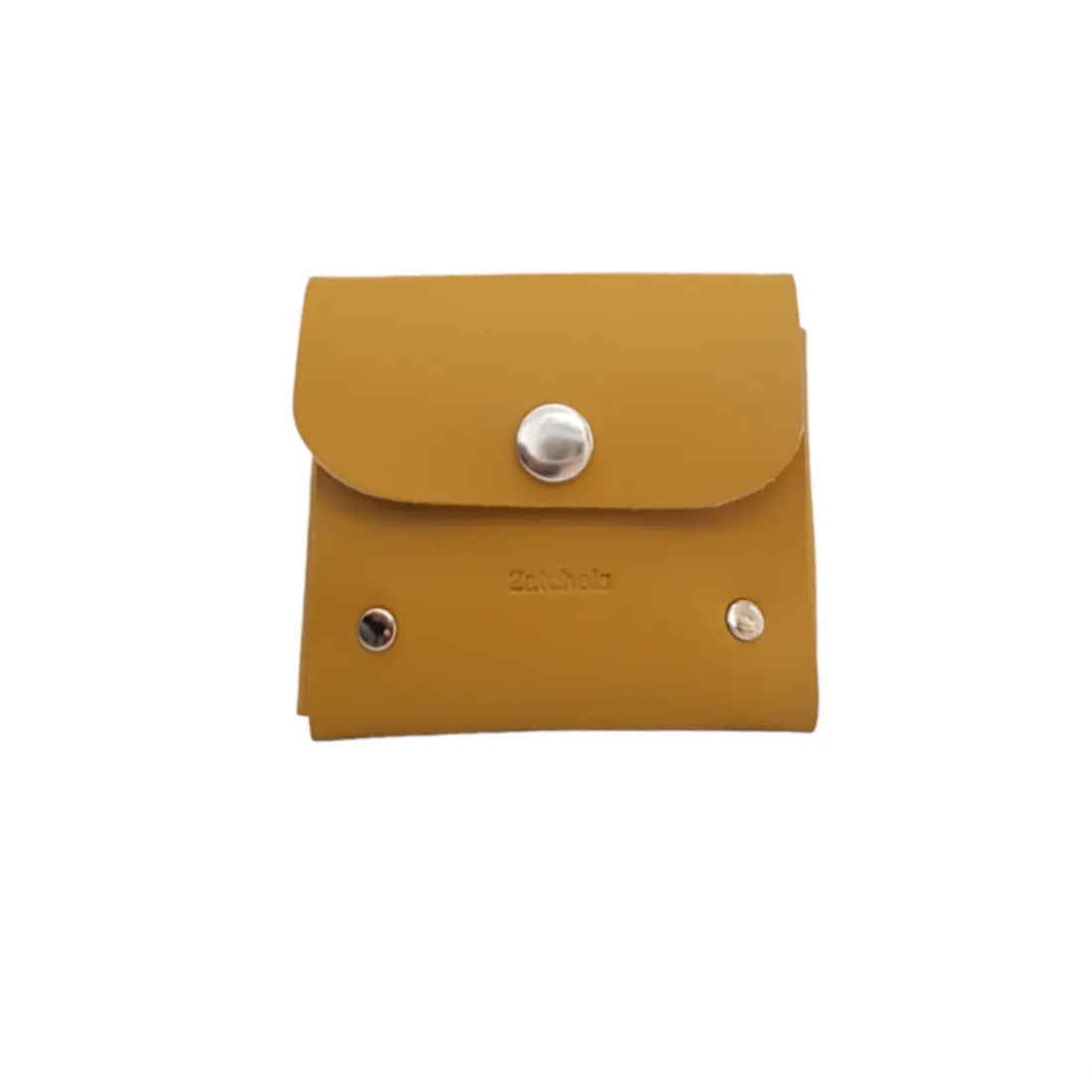 Handmade Leather Simple Coin Purse - Yellow Ochre