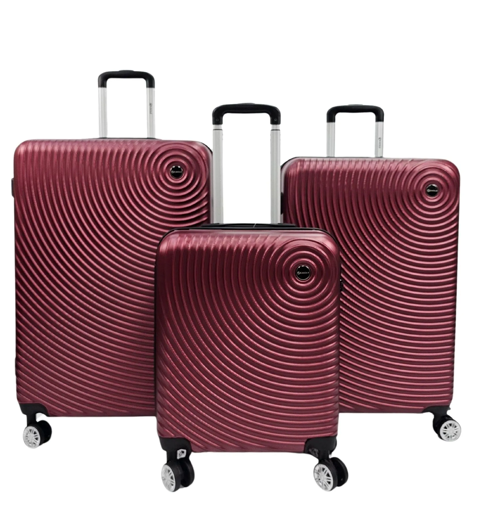 Hard Case Shell Pattern Suitcase Carry On Cabin Check In Small Medium Large Combination Lock 3 Set