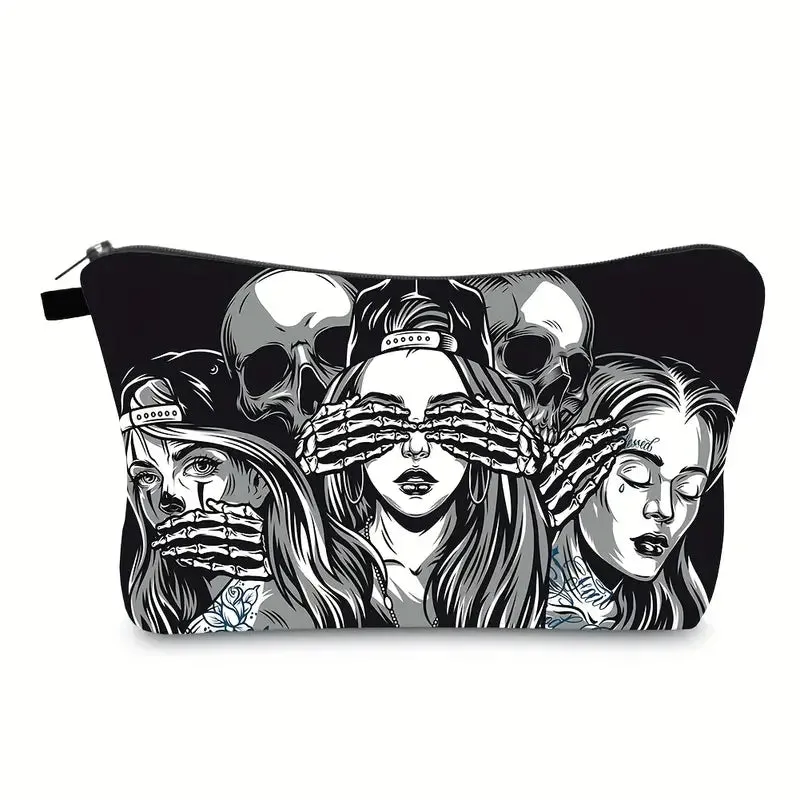 Hear See Speak No Evil Makeup Bag