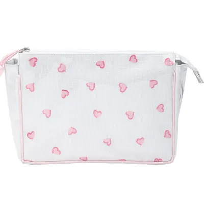 Heart Large Makeup Bag-Pink