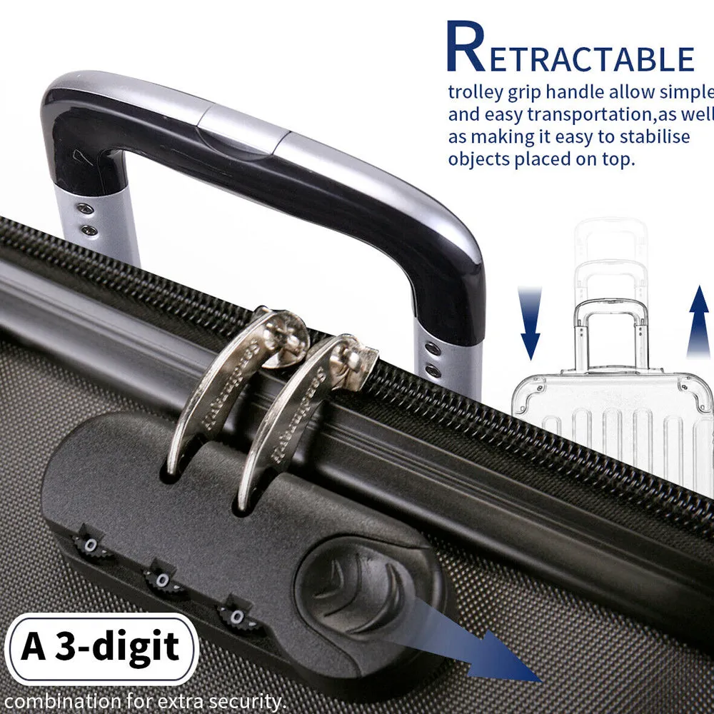 Heavy Duty 3 Piece Lightweight 360° Rolling Suitcase