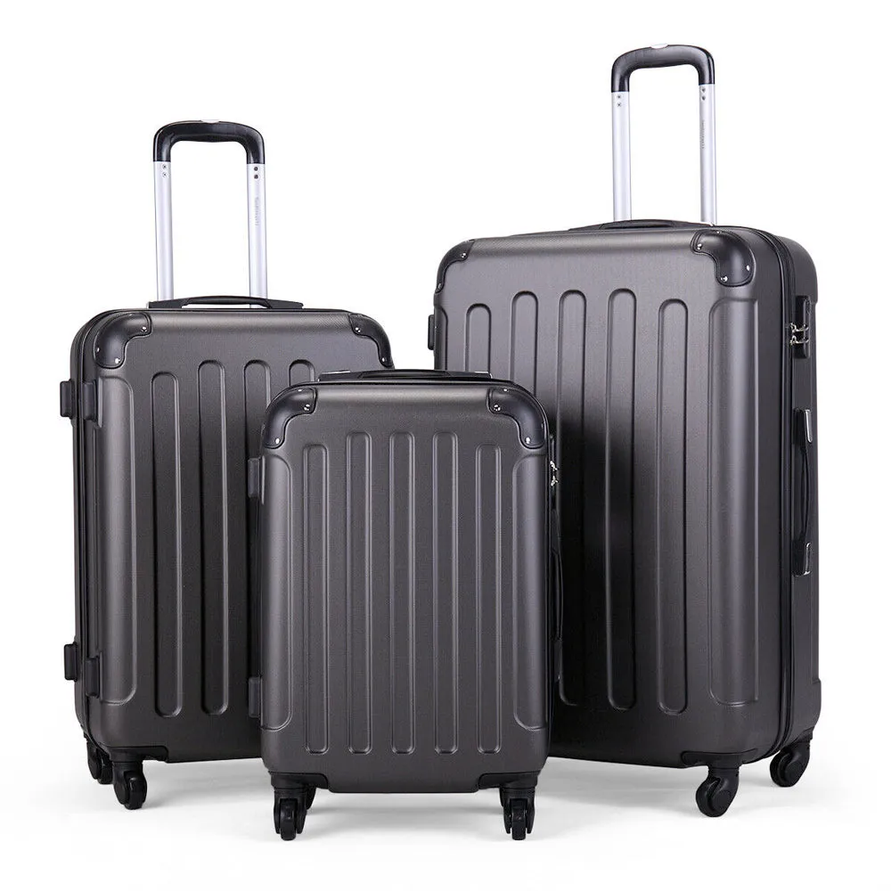 Heavy Duty 3 Piece Lightweight 360° Rolling Suitcase