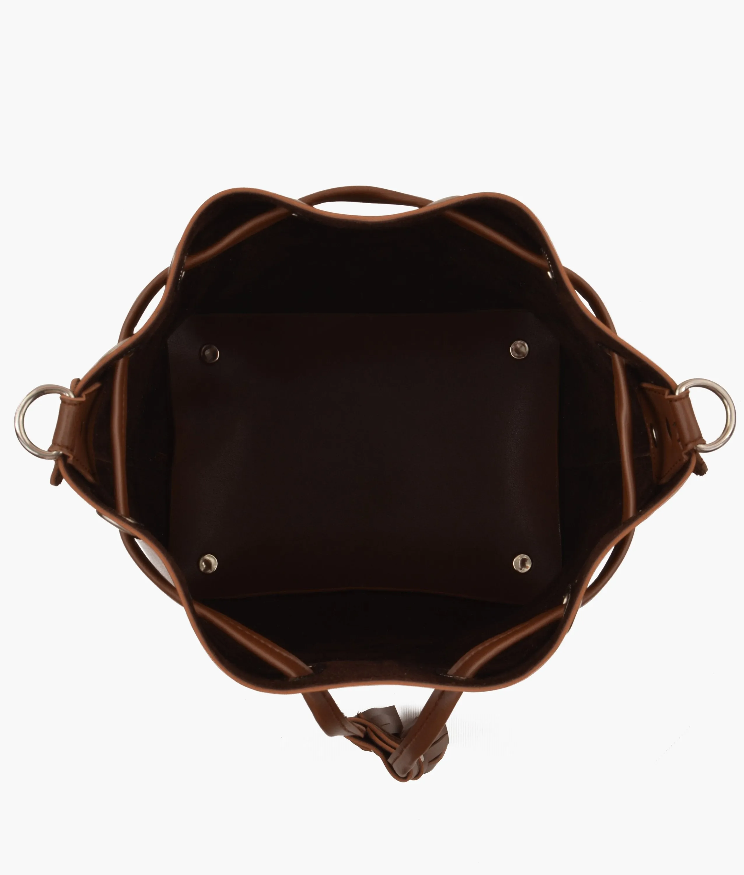 Horse brown bucket bag