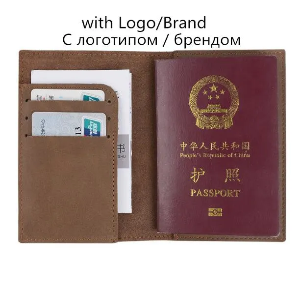 Hot Sale Men Passport Covers Solid Credit Id Card Folders Handmade Passports Holder Case Travel Accessories Passport Wallets