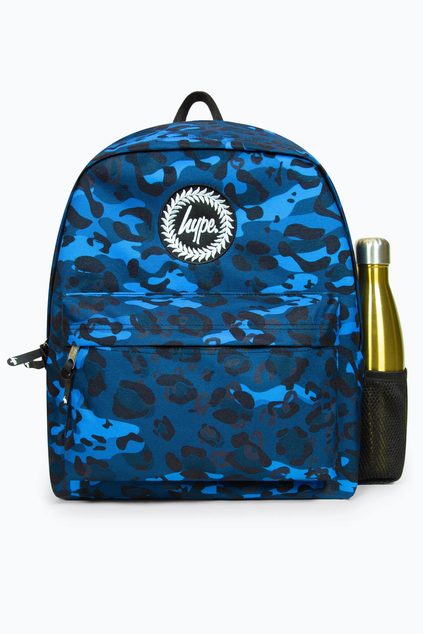 Hype Girls Iconic Blue Camo Leopard Print Backpack