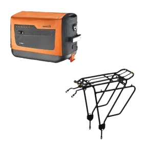 Ibera PakRak Waterproof Trunk Bag and MIK Carrier Rack| IB-BA22-RA4 (Orange)