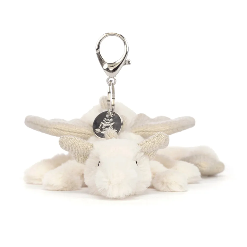 Jellycat Snow Dragon Bag Charm