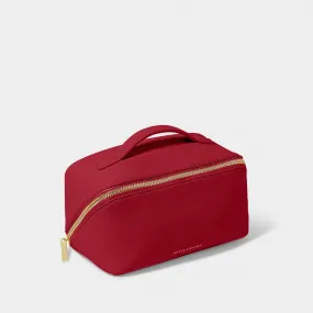 Katie Loxton 21cm Garnet Red Medium Makeup and Wash Bag