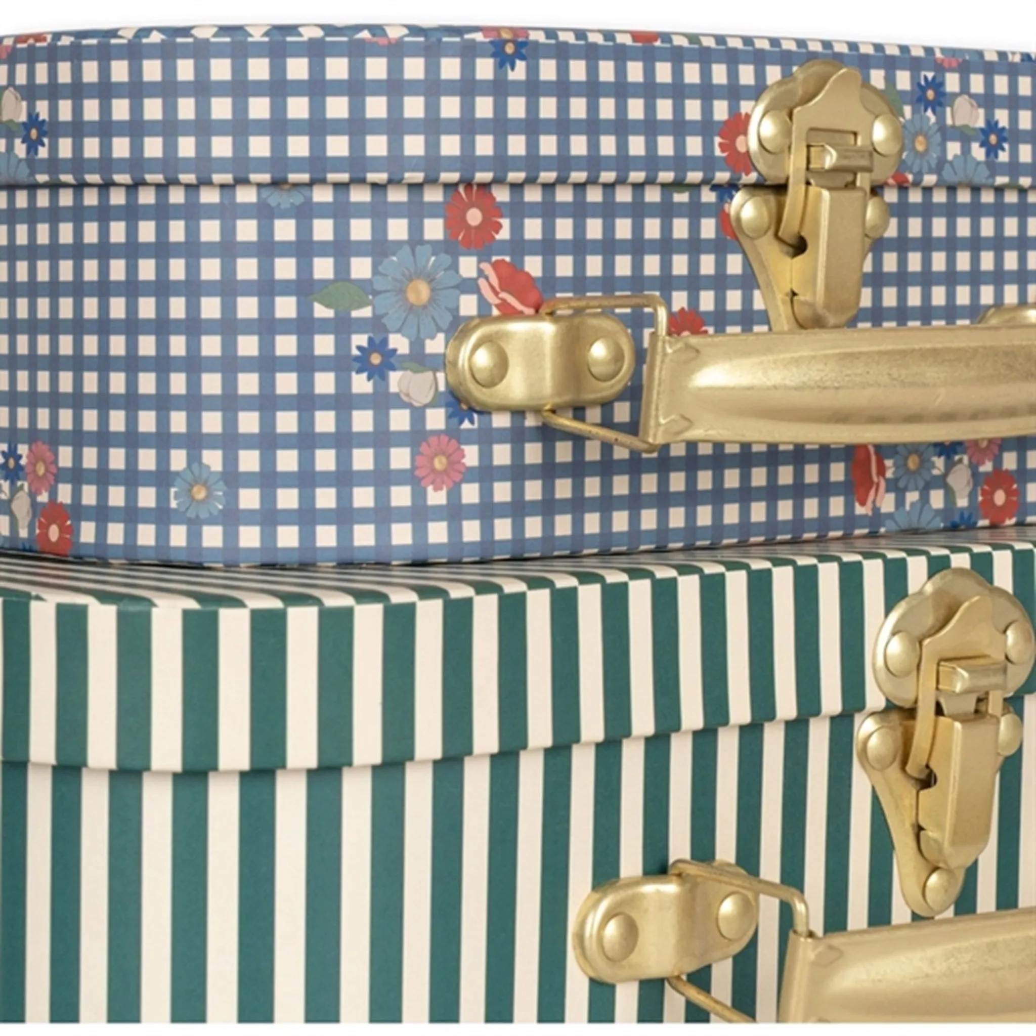 Konges Sløjd Bunny Tokki/Blossom Check 2-Pack Suitcase