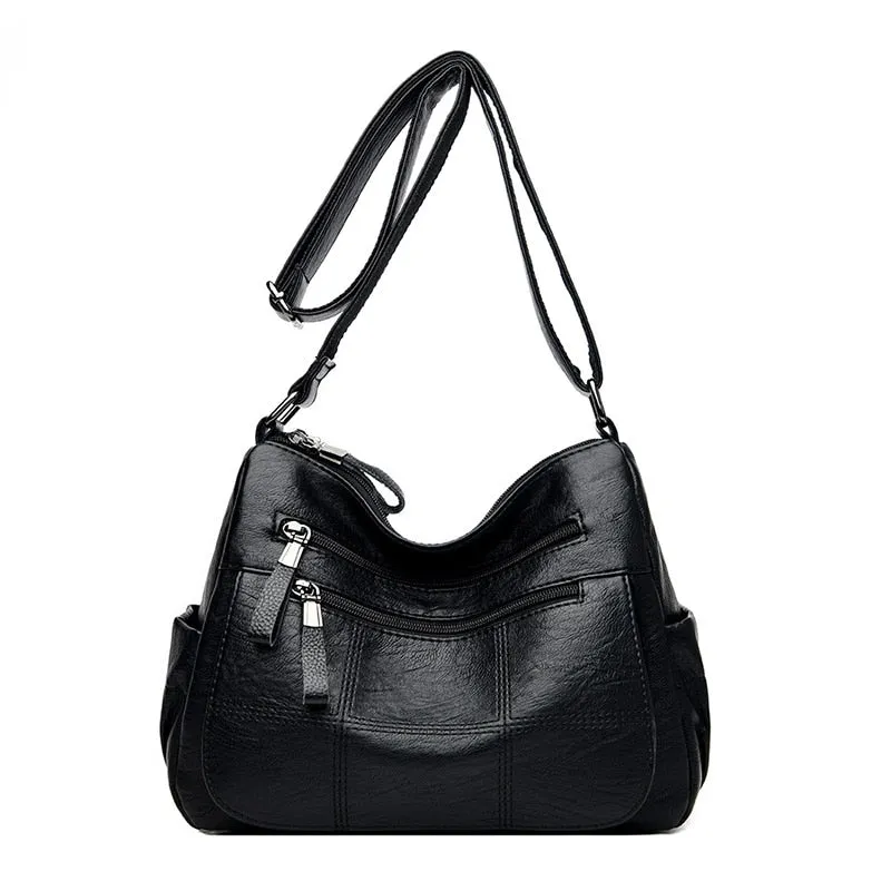 LANYIBAIGE Leather Messenger Style Adustable Shoulder Bag